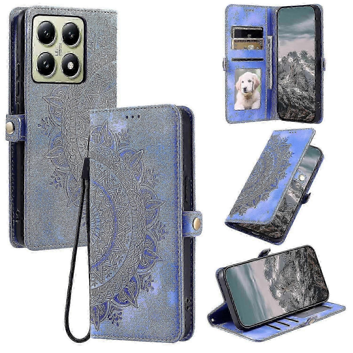 Totem Embossed Leather Case For Xiaomi 14T hk