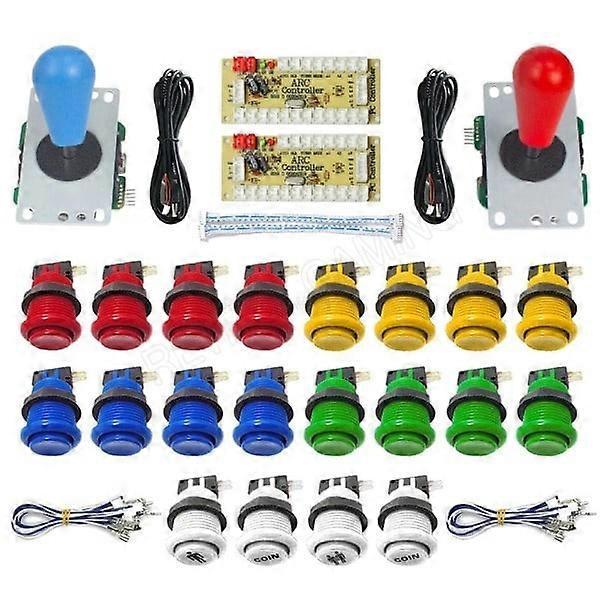 2 παίκτες μηδενικής καθυστέρησης κιτ Mando Arcade USB κωδικοποιητής στο PC Rasberry