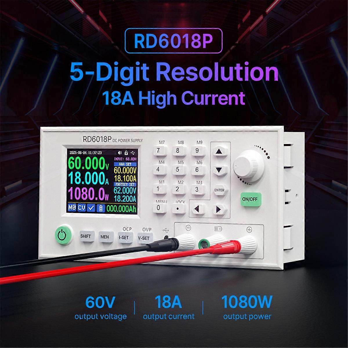 RD6018P-W 5 Digit Display DC Adjustable Steps Down Voltage Regulated Power Supply Buck Converter Lap
