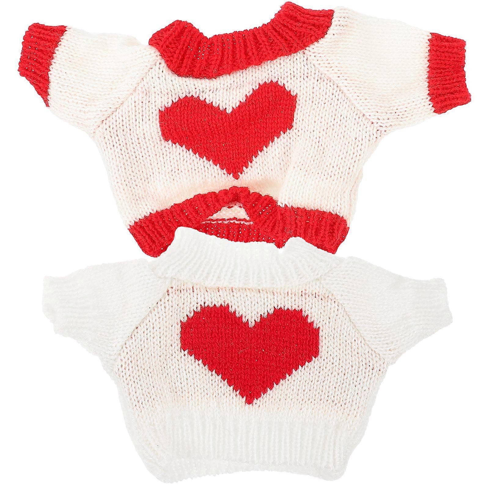 2Pcs Bear Doll Clothes Reusable Bear Doll Clothes Decorative Doll Clothes