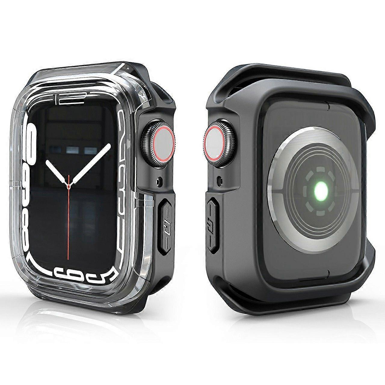 Watch Case for Apple Watch Series 9/ 8/ 7 45mm/ SE (2023/2022)/ SE/ 6/ 5/ 4 44mm Dual Color PC TPU Protective Frame