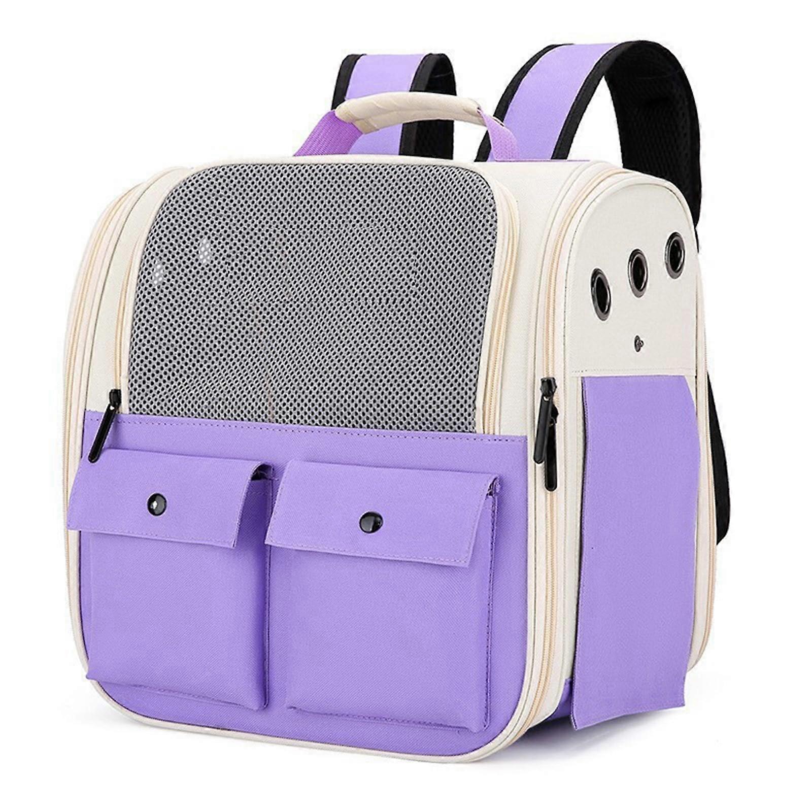 Cat Carrier Backpack Breathable MultiEntrance FrontEntrance Carrier For Kitten Puppy Small Pets Travel Hiking