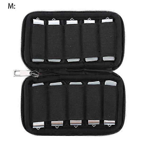 USB memory for case, portable electronic accessories bag for USB memory 6/10 places Black (for case only
