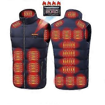 Stand Collar Heating Cotton Vest Carbon Fiber Electric Heating Vest Usb Safety Smart Constant Temperature Heating Clothing