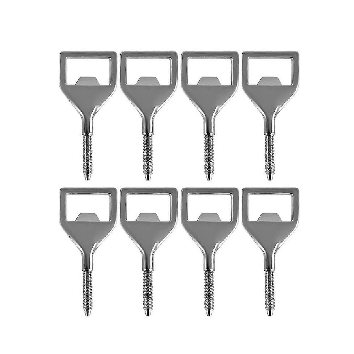 Metal Bottles Opener Kits 8 Pack Blank Stainless Steel Opener Insert DIY Metal Beer Opener Square O