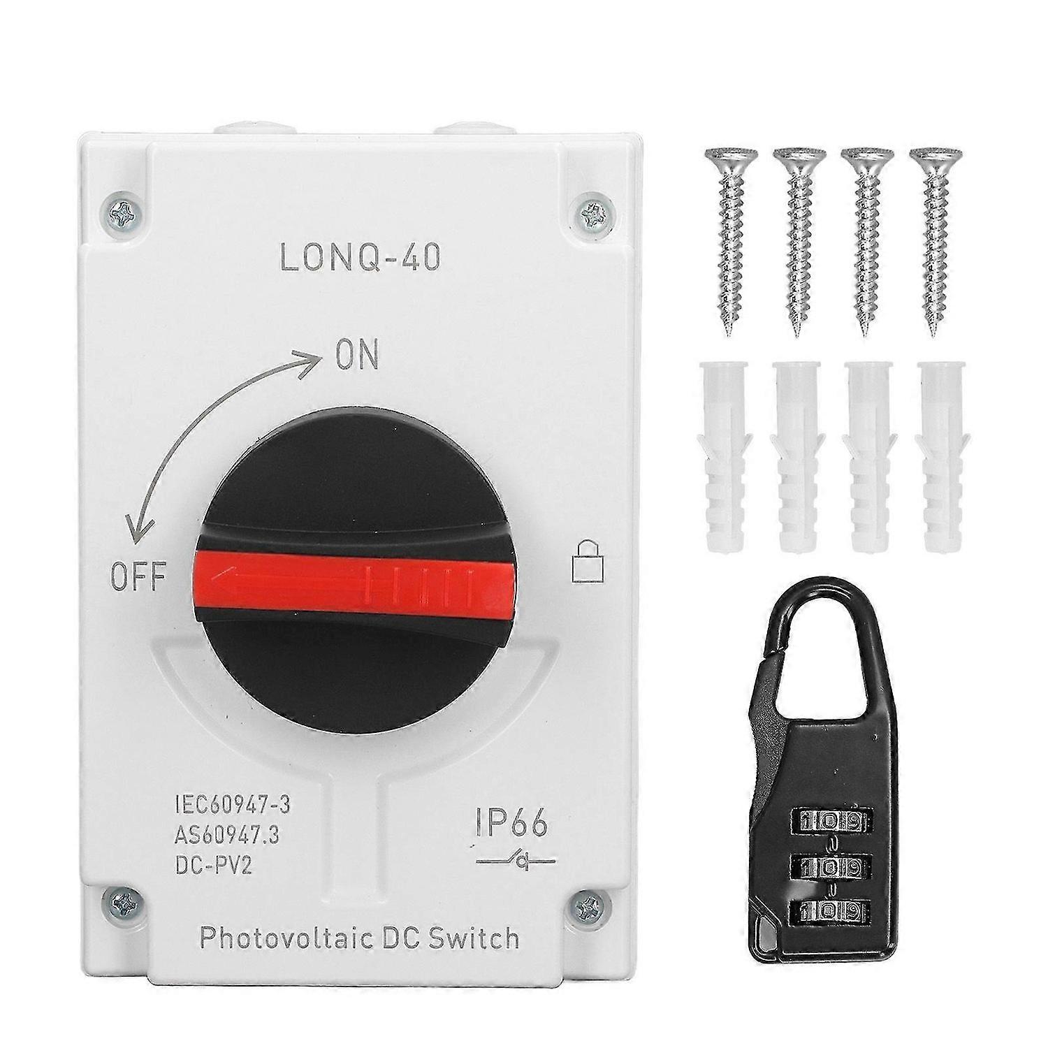 2025 Latest Model PV Solar Disconnect Switch IP66 Waterproof PV DC Switch for
