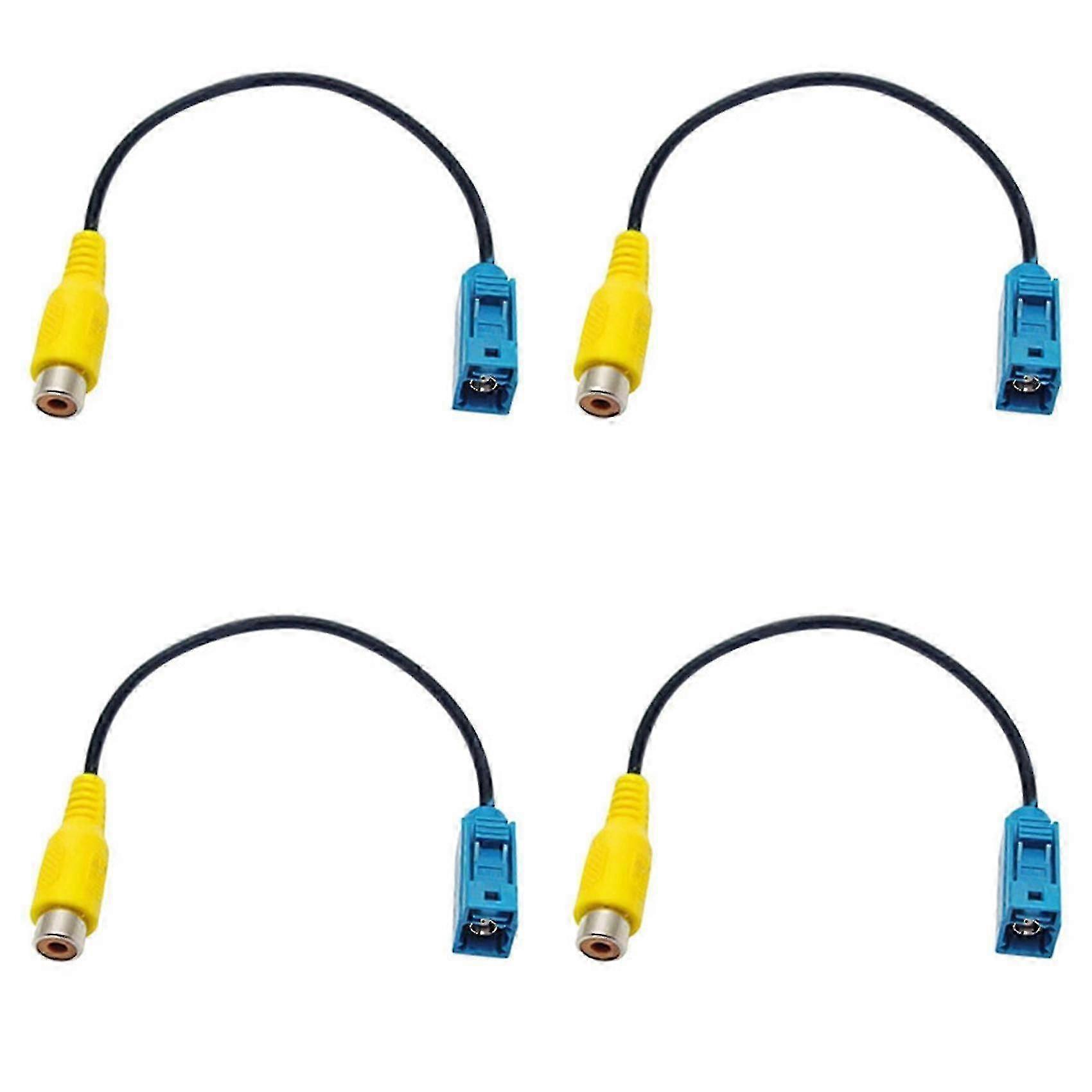 4x Fakra Reversing Av-in Camera Video Connection Rca Cable Parking Adapter - Fakra To Rca Video Cab