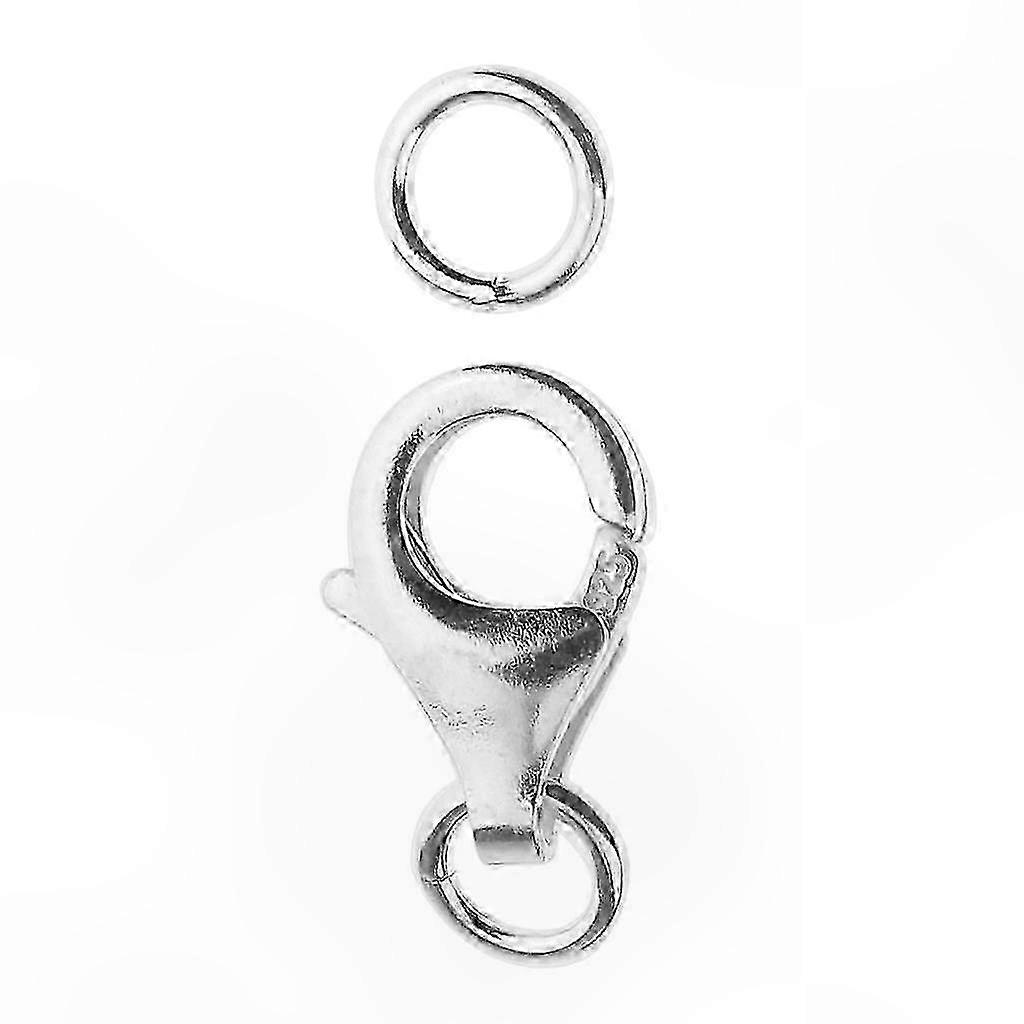 8mm Lobster Clasp Connector, 925 Sterling Silver Jewelry Finding Component for Crafting and Repair Projects