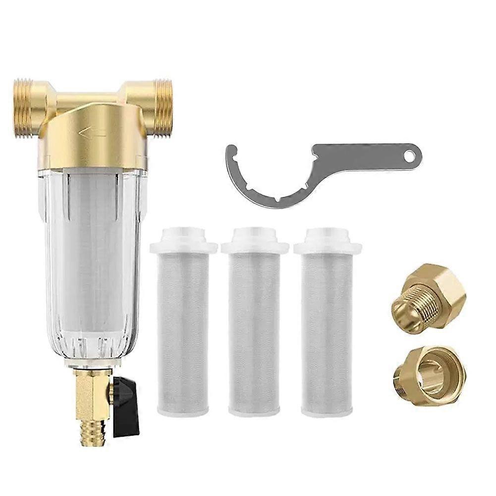 Sediment Filter, Reusable Spins Down Sediment Water Filter, Whole House Water Filter for Well Water