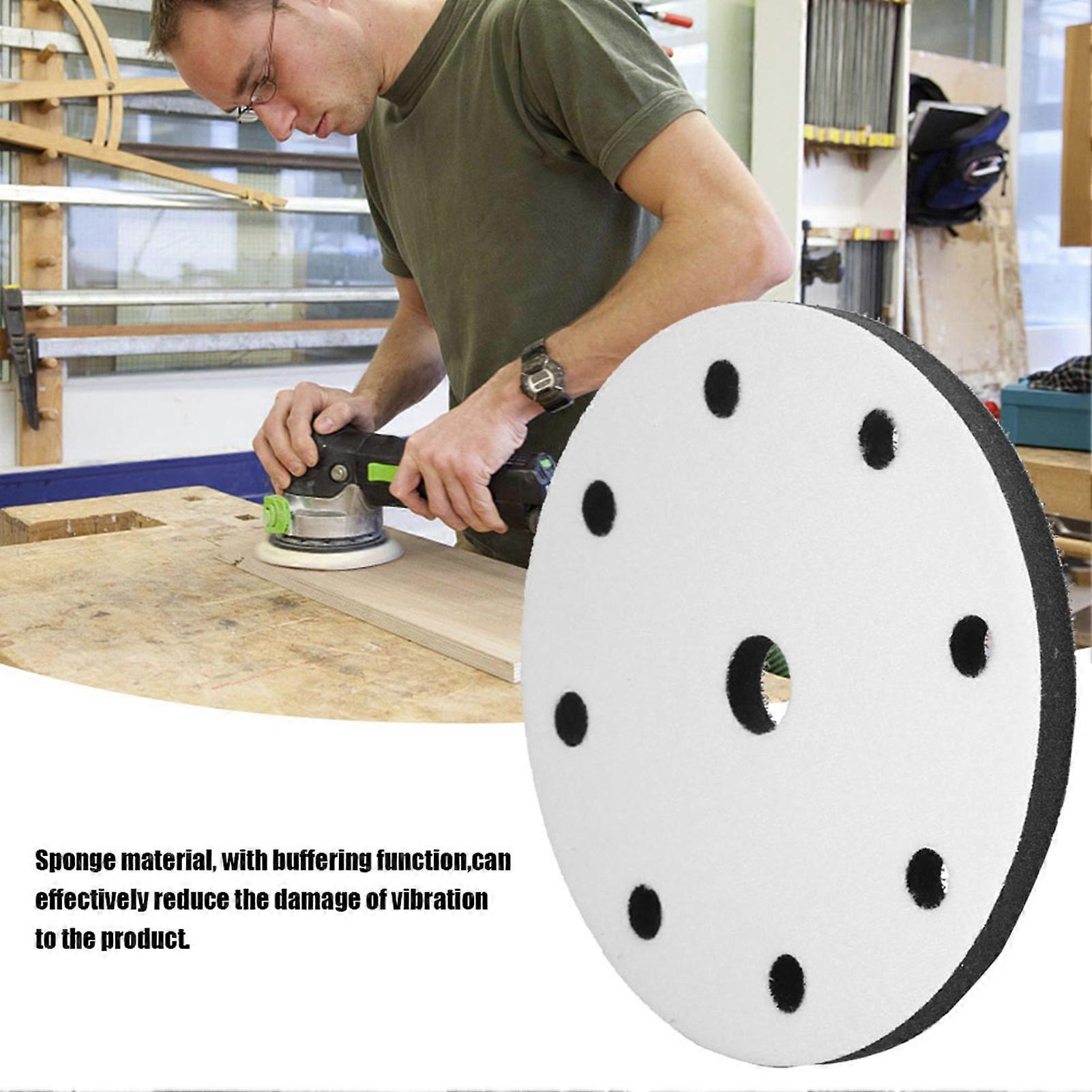 150mm Diameter Soft Sponge Interface Pad for Sanding Pads (9 Holes)
