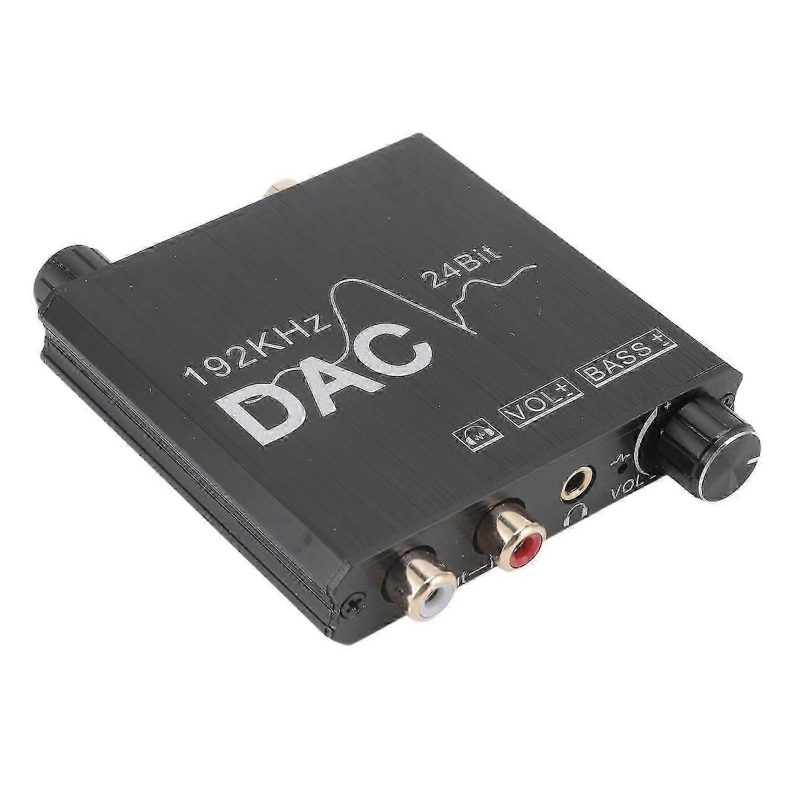 192KHz Digital to Analog Sound Converter Aluminum Alloy Adjustable Plug and Play DAC Converter for Players HD DVD