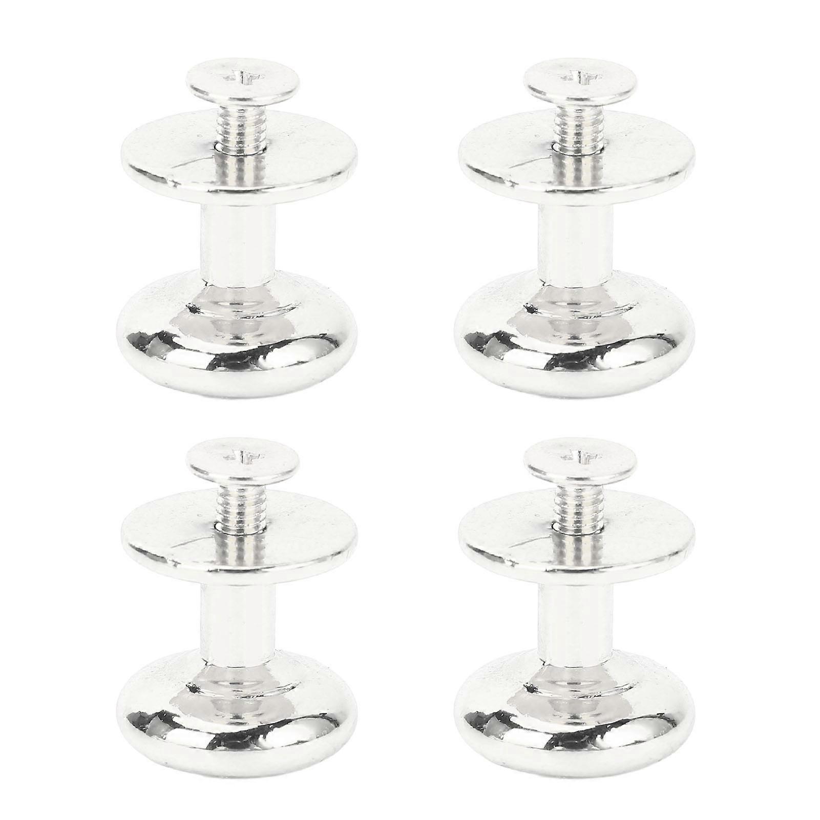 10 Sets Round Head Button Rivet 18mm with 8mm Screws Silver