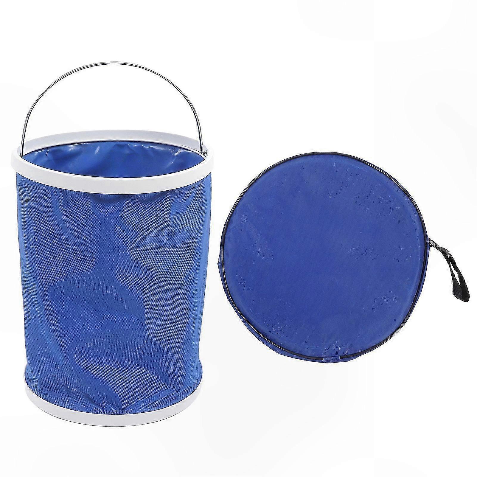 Large Capacity Foldable Bucket with Storage Bag, 13L Collapsible Water Container for Outdoor and Home Use
