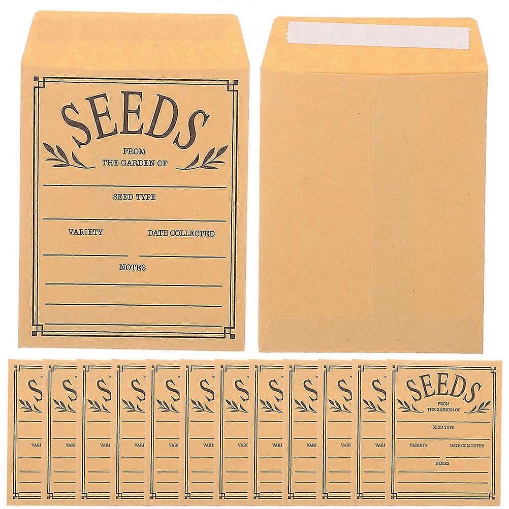 Small Envelopes Reusable Storage Envelopes for Vegetable Seed Collection Paper Khaki Self-Seal Function 100Pcs
