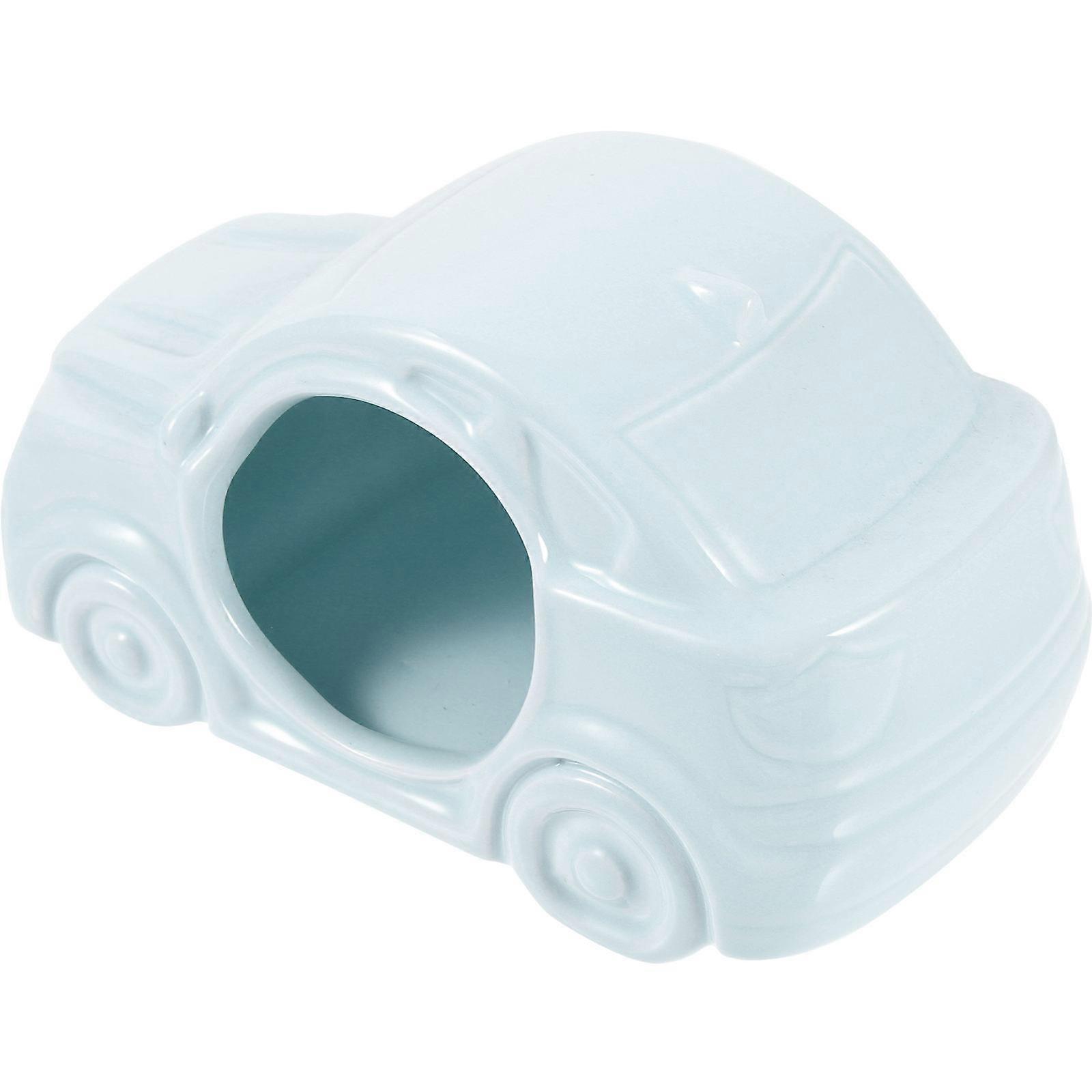 Sleeping Nest Cooling for Pets Car Shape Ceramic Sky Blue Suitable for Small Pet Owners 1Pcs