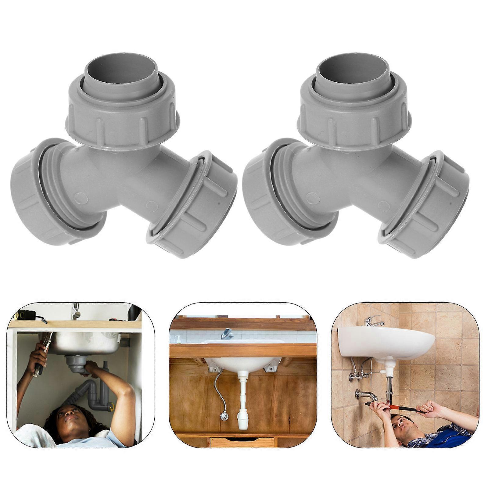 Kitchen Sink Drain Pipe Adapter Waste Pipe Connector for Plumbing 6Pcs