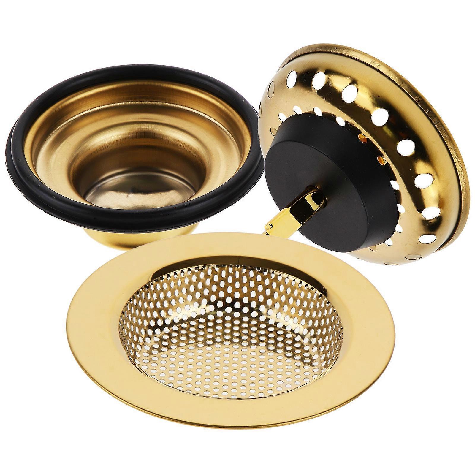 Sink Filter Kitchen Metal Draining Strainer for Sink 2Sets