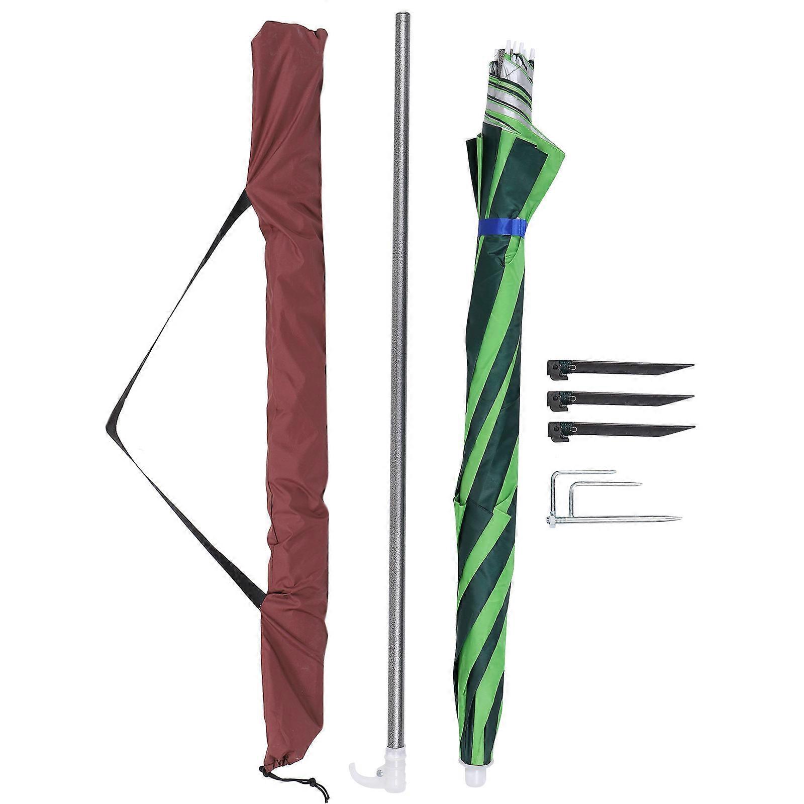 Green Outdoor Umbrella for Sun Block Function Single Layer Umbrella
