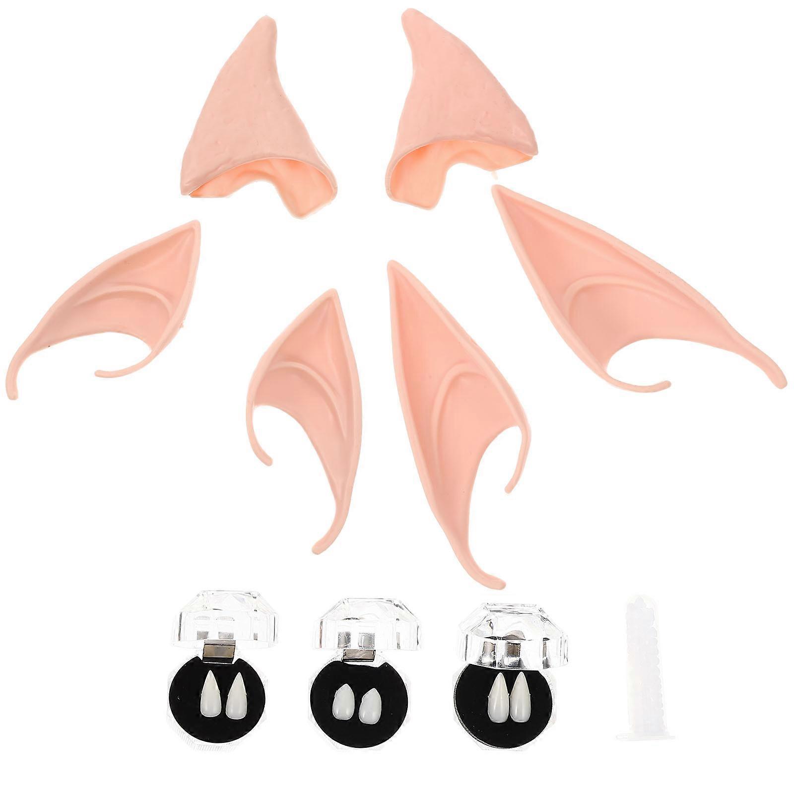 Halloween Night Glow Teeth Latex for Cosplay 1Set Accessories