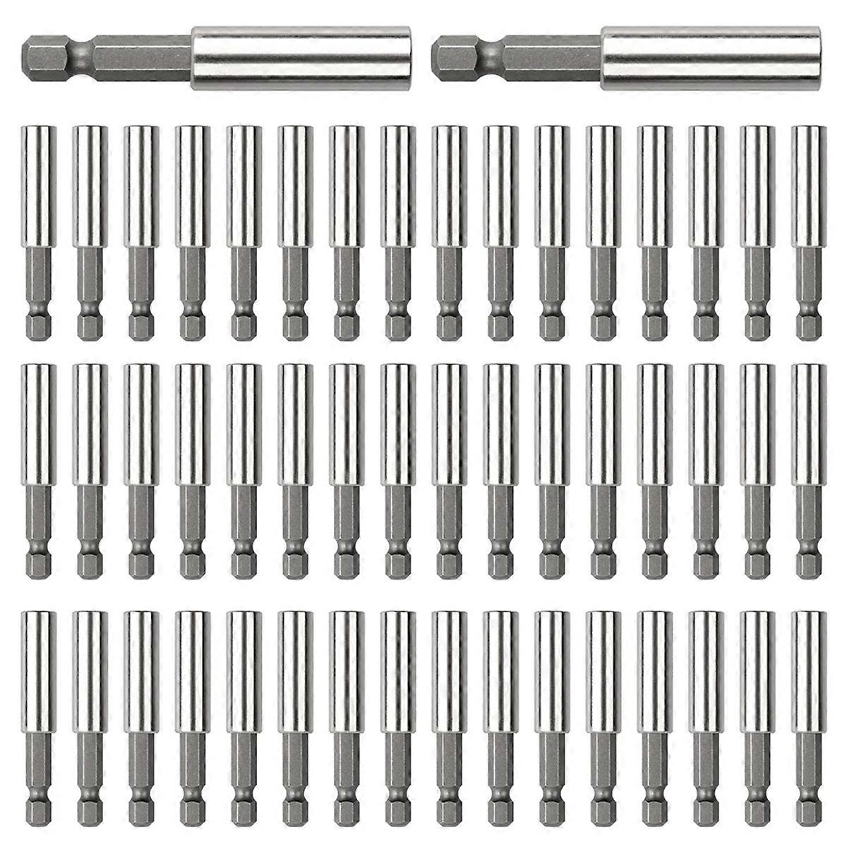 50PCS Strong Magnetic Drill Bit Extension Holder,1/4In Hex Shank