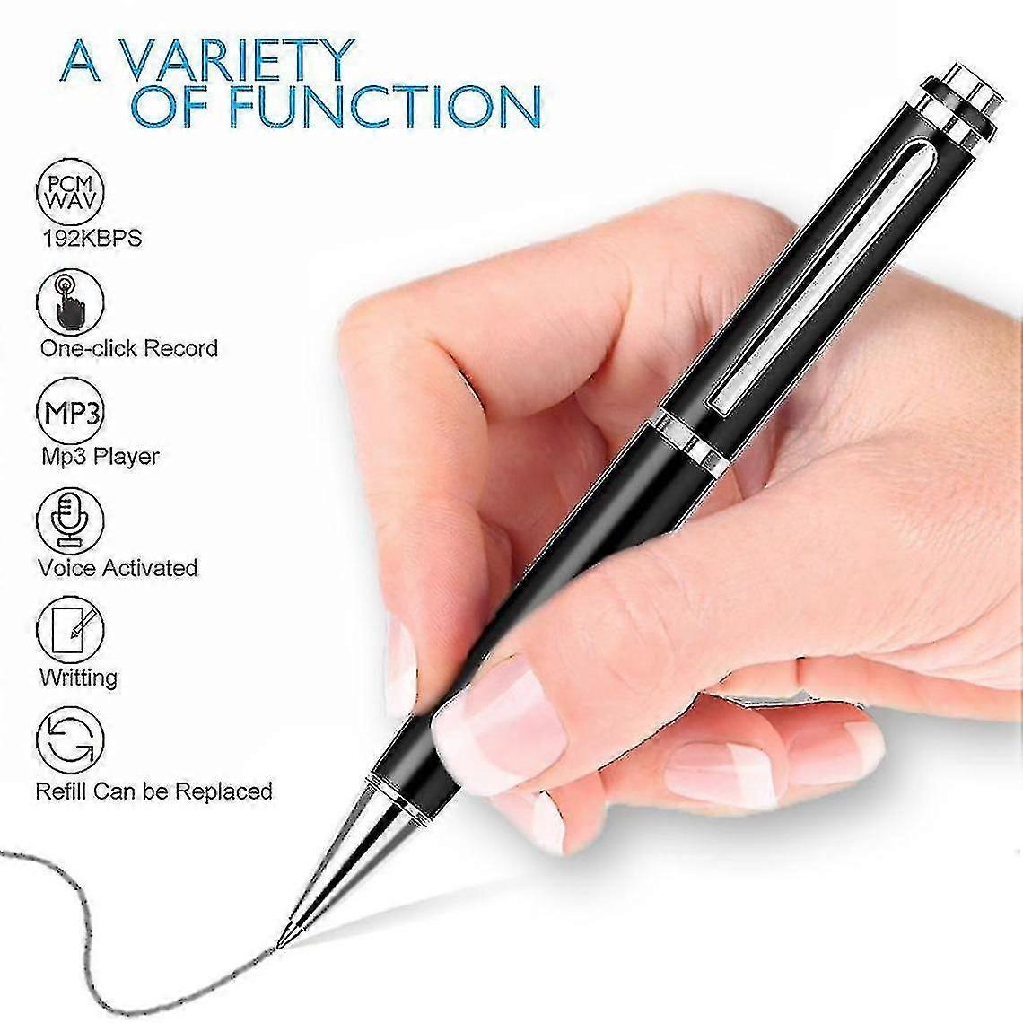 Mini Usb Real Pen Voice Enabled Audio Recorder 16gb Digital Voice Recorder Mp3 Player 192kbps