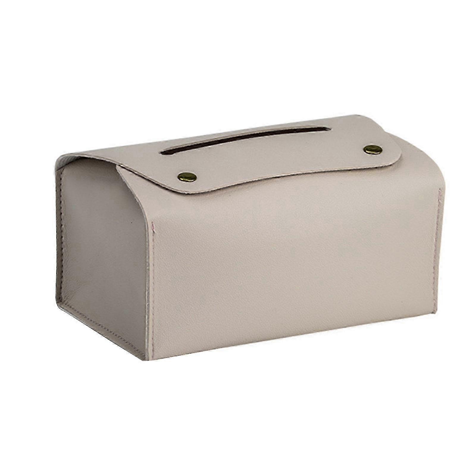 PU Leather Tissue Box Rectangular Paper Towel Container Elegant Tissues Storage Box Refillable Napkin Dispenser Rack 2025