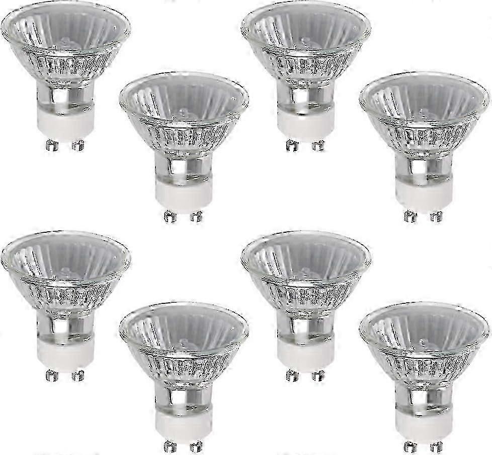 8 Pack 50W 220V 2800K Dimmable GU10 Halogen Spotlight, Warm White