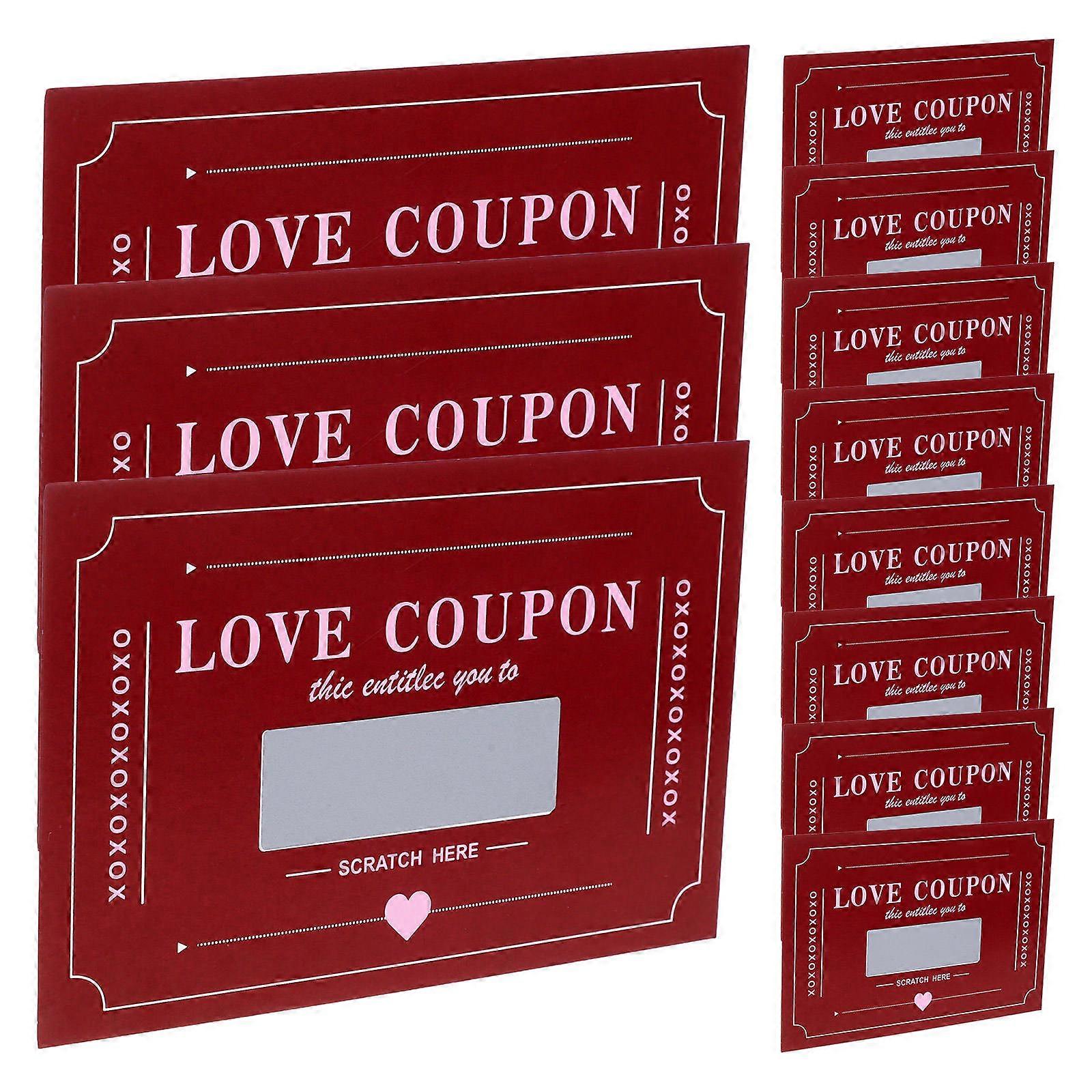 Valentine Scratch Off Cards for Couples Creative Date Night 20 Sheets Set