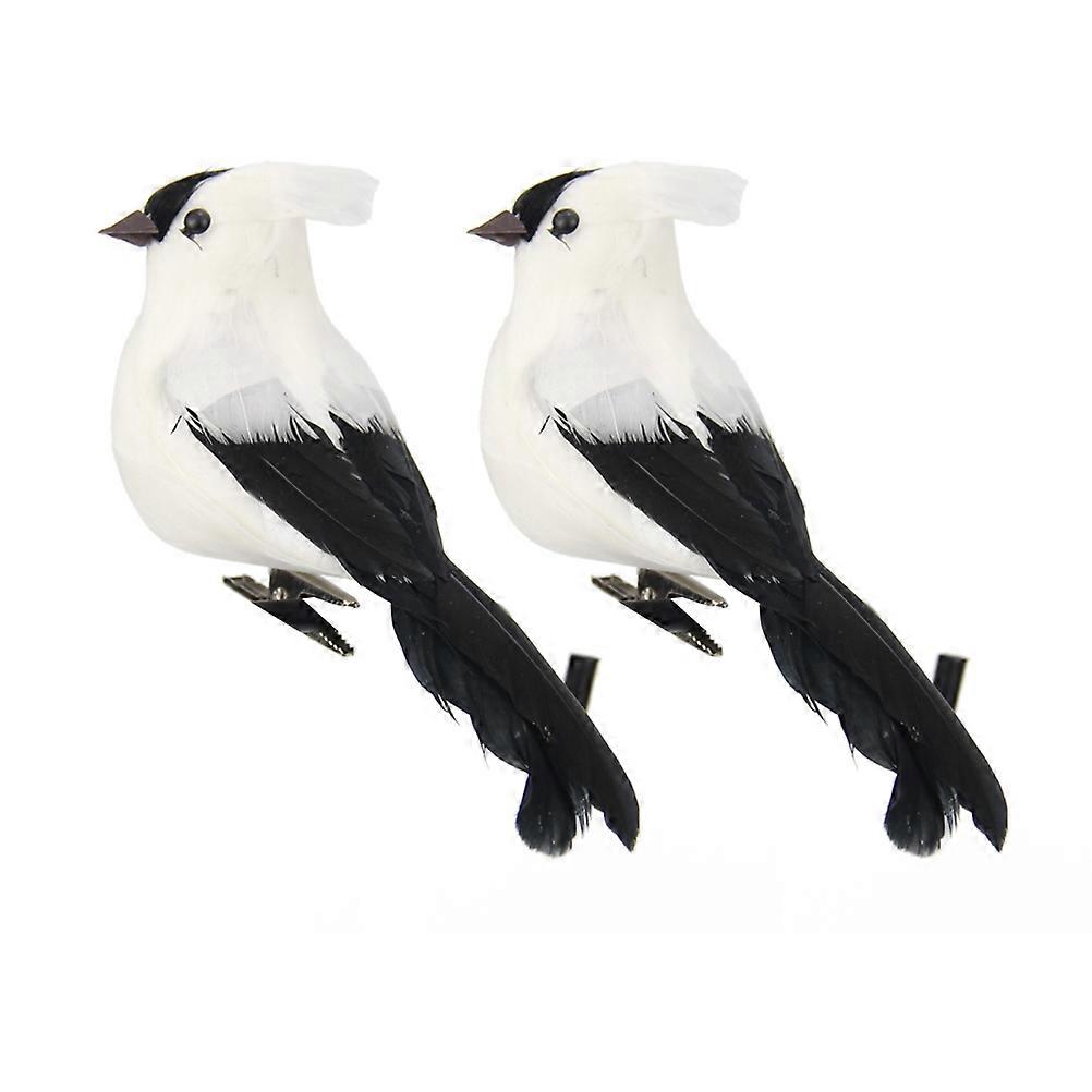 Decoration Props Artificial Ed Birds for Wedding 2Pcs