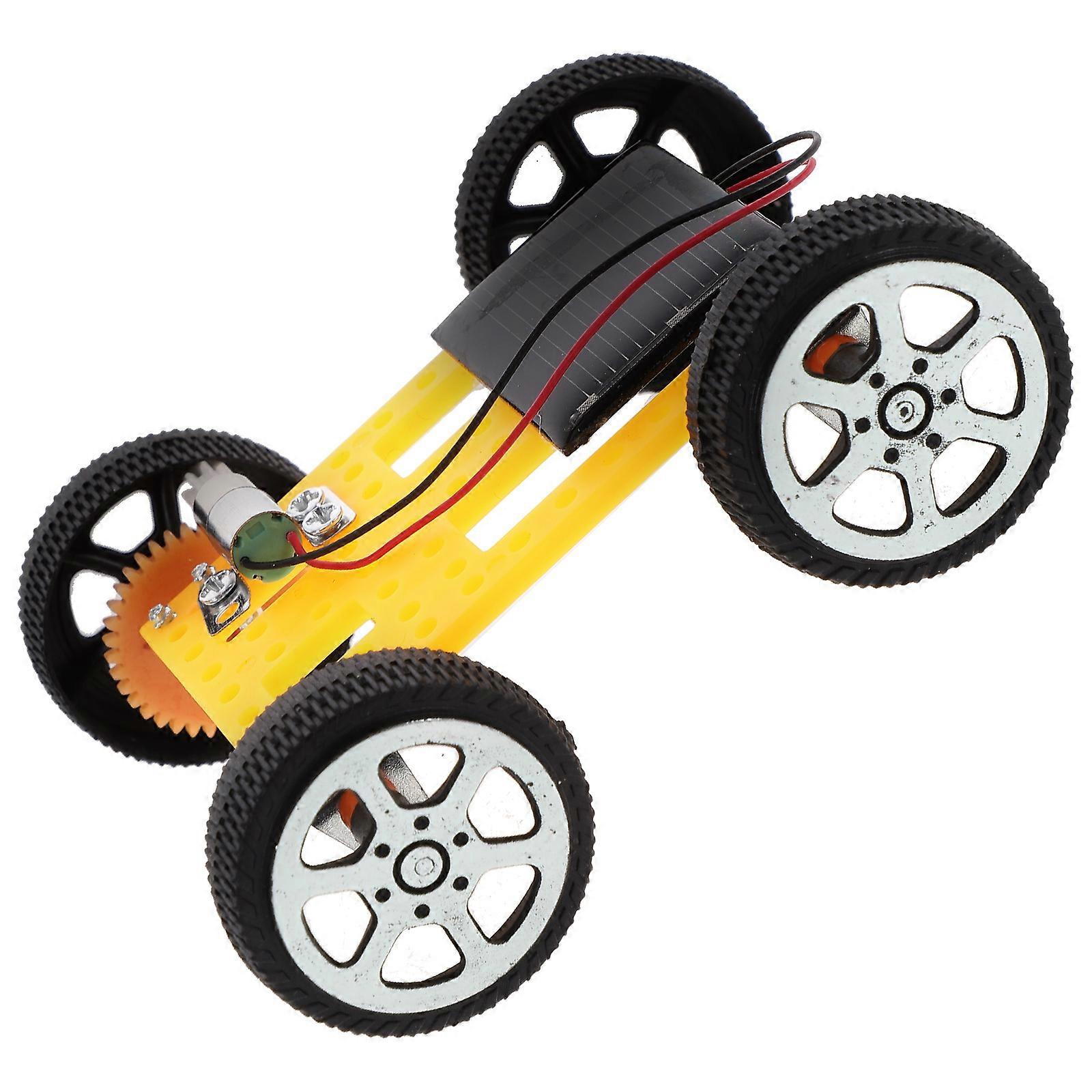 Assemble Solar Car Model for Educational Purpose 2Sets Plastic Yellow