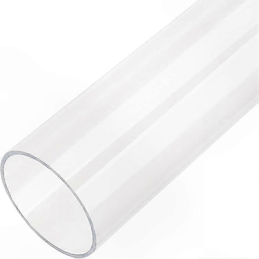 Clear Acrylic Tube for Lighting and Cooling Systems, 250x55mm, Inner Diameter: 50.5mm