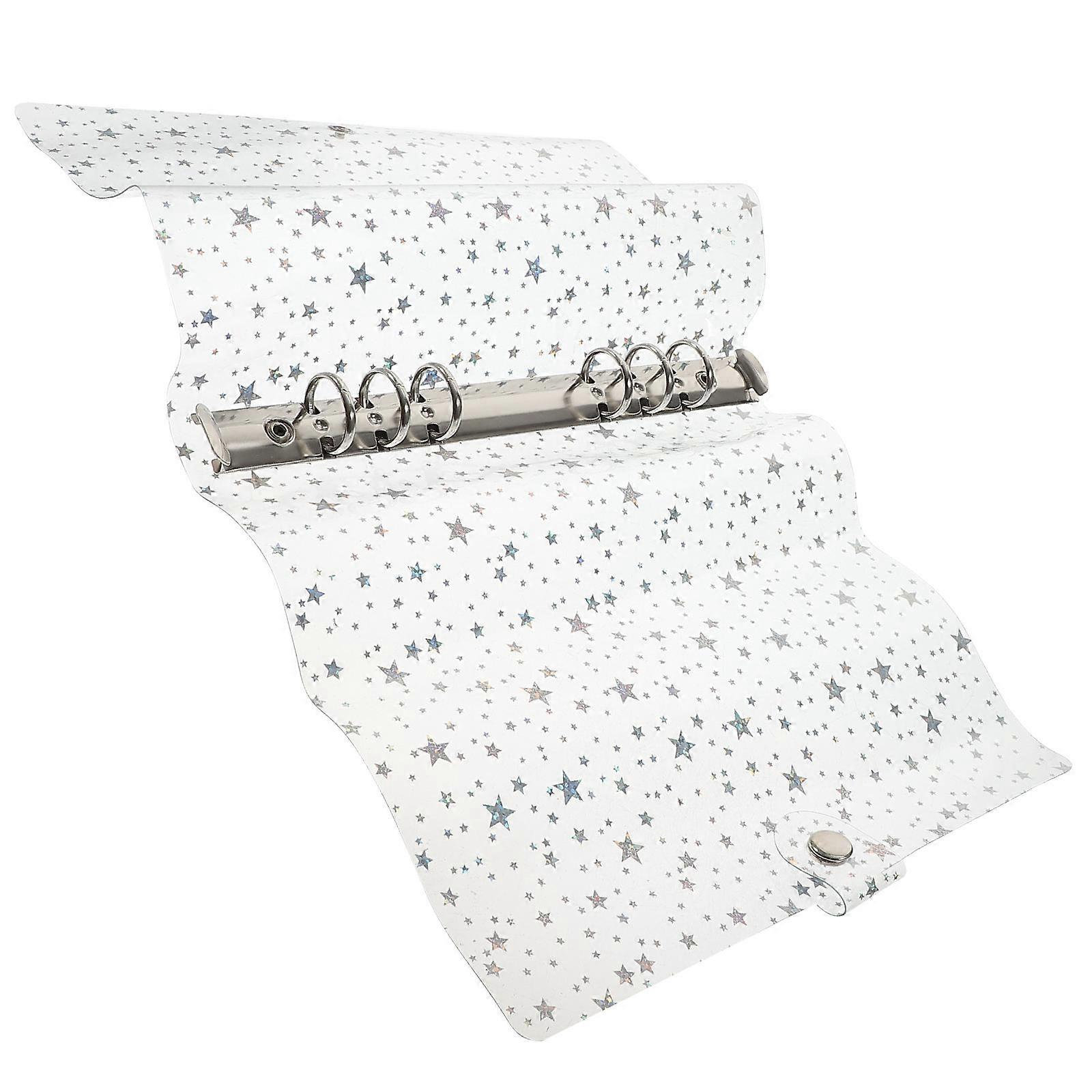 Loose-Leaf Notebook Shell Transparent Binder for Protection 4Pcs Office Accessory