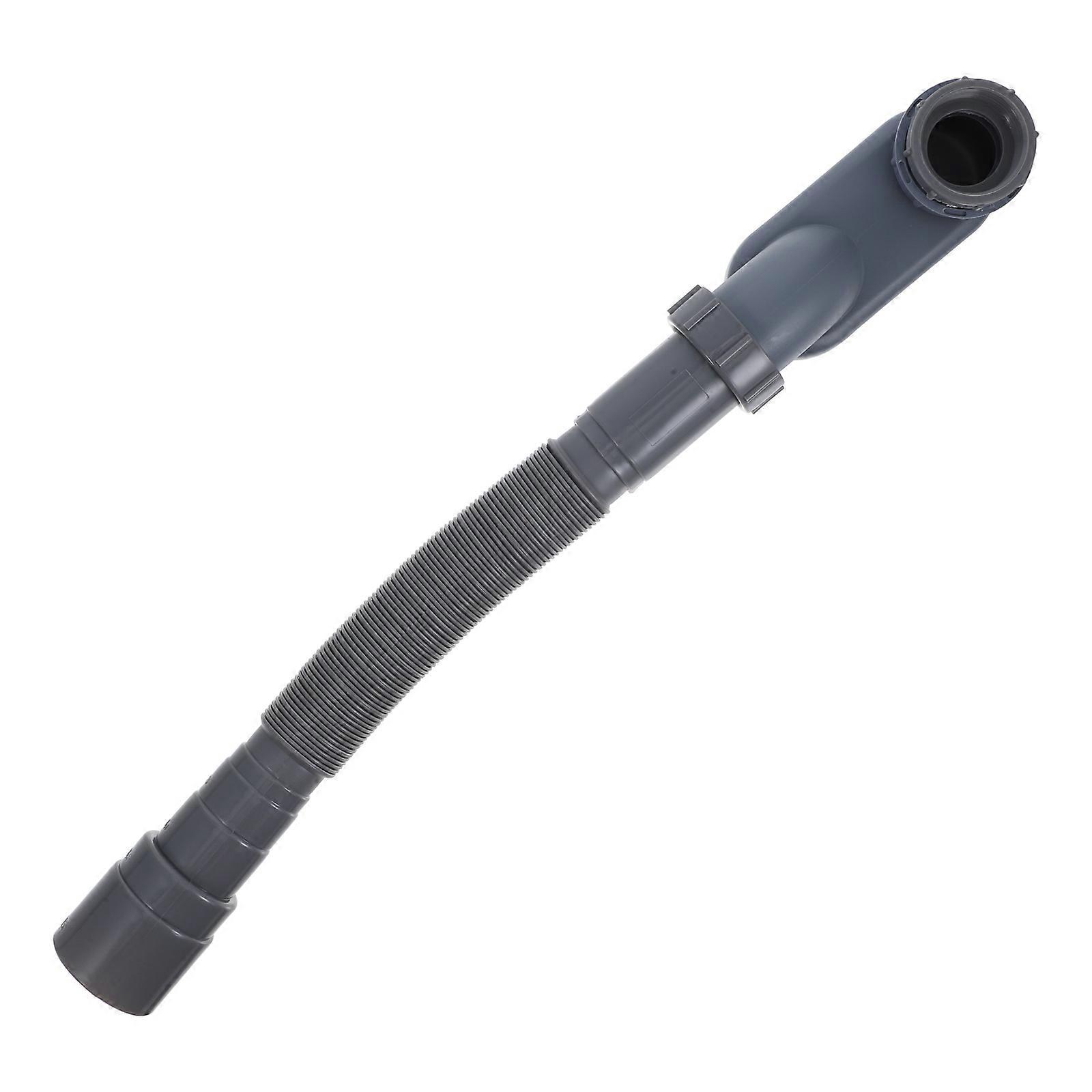 Flexible Drain Pipe Bathtub Drain Pipe for Easy Installation 2Pcs Grey PP