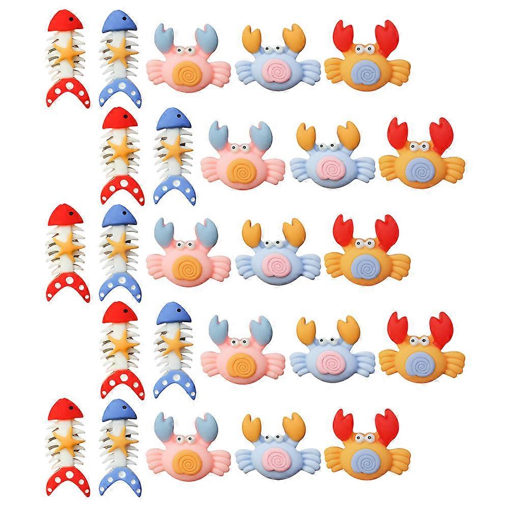 Resin Thumbtacks Crab Shaped Push Pins for Cork Board 125Pcs