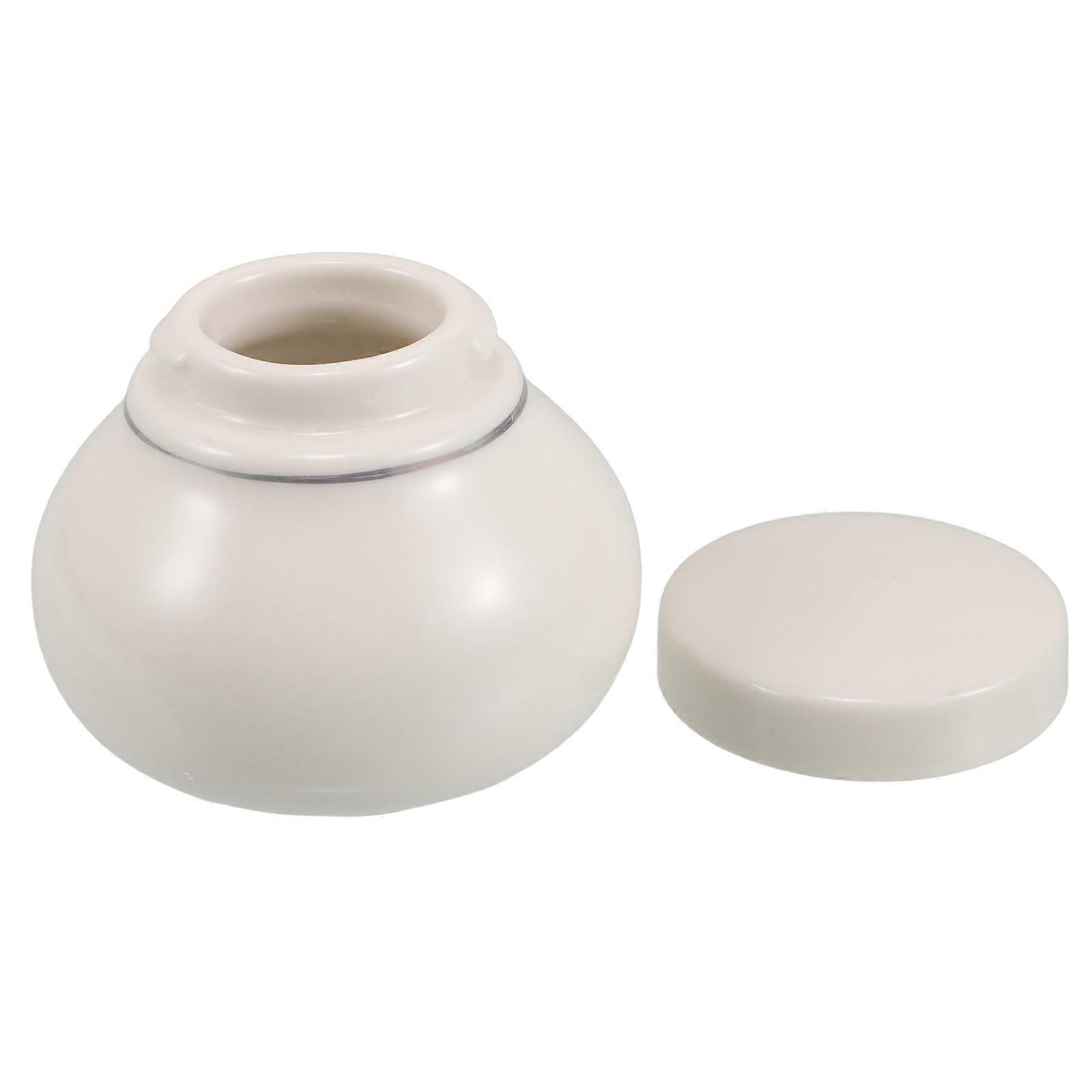 Tea Container Ceramic Canister for Kitchen Storage 4Pcs Set White