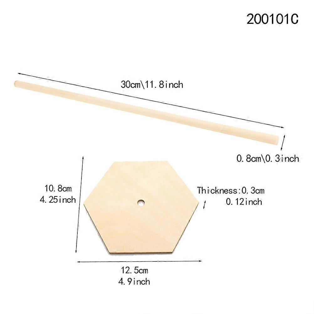 Doughnut Stand For Parties 6Pcs Wooden Donut Display Stand Khaki Simple Design Storage Rack 12.5x10.8x0.4cm