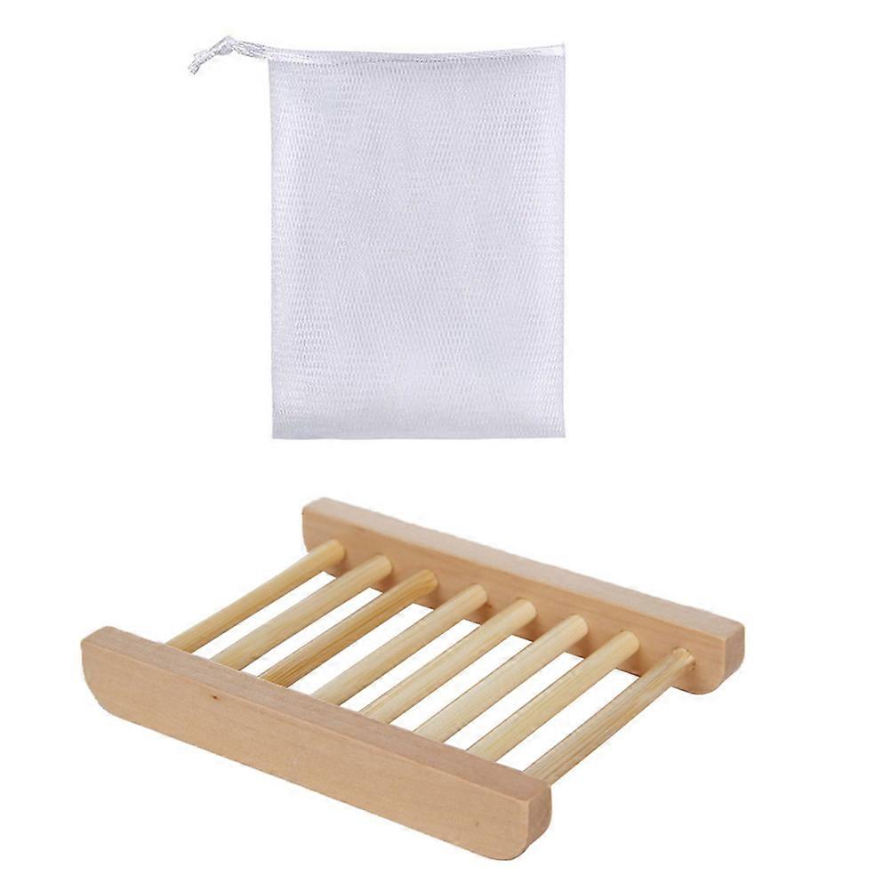 Wooden Soap Holder for Soap Foam Making 3Sets Bubble Foaming Bags