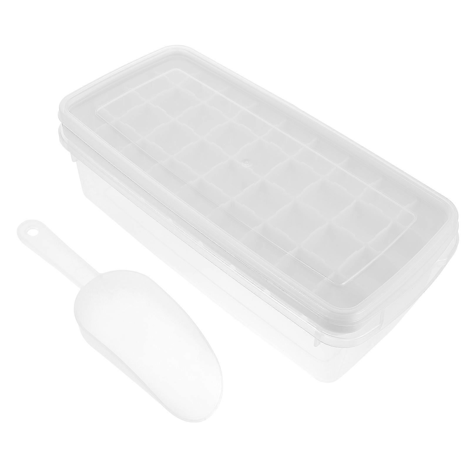 White Silicone Ice Cube Tray Ice Making Mold for Home 1Set