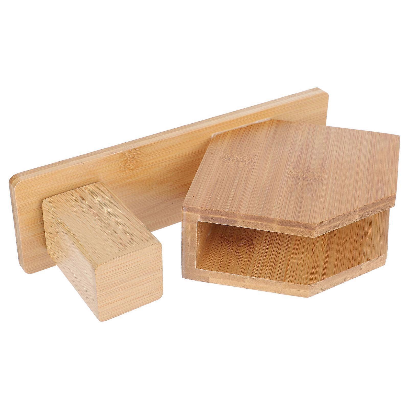 Coffee Shop Napkin Stand Fresh Style Kitchen Counter Bamboo Material Storage 1Pc