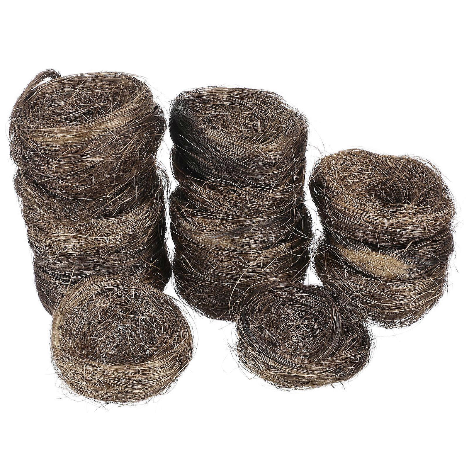 Simulated Bird Nest 48 Pcs Garden Decoration Ideal For Birds And Home With Rustic And Coffee Color
