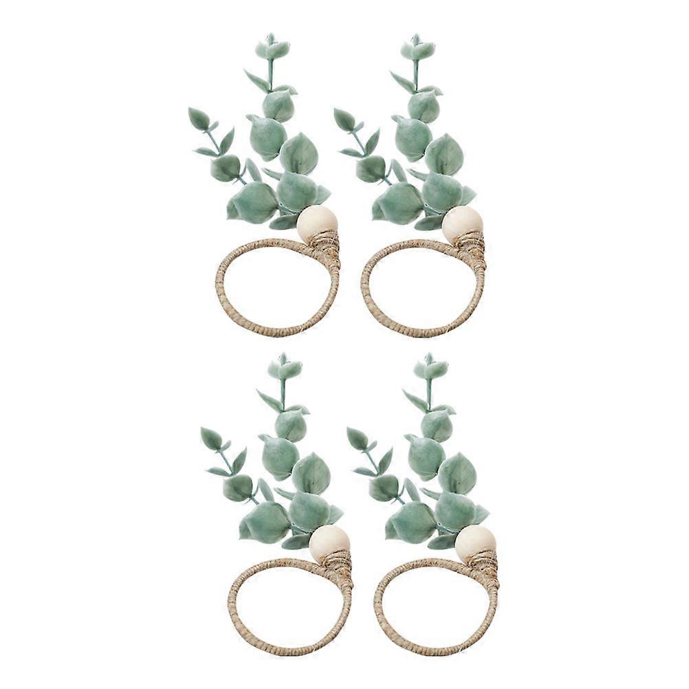 Rustic Farmhouse Napkin Rings Plant Modeling Table Decoration