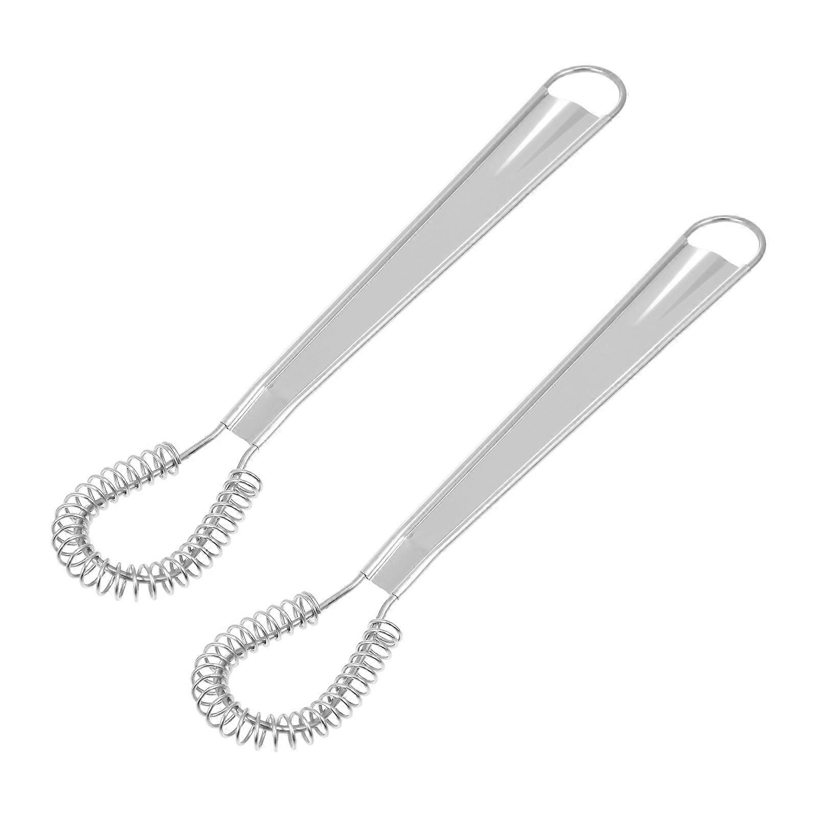 Manual Egg Beater Egg Whisk for Home Use 4Pcs Silver Stainless Steel