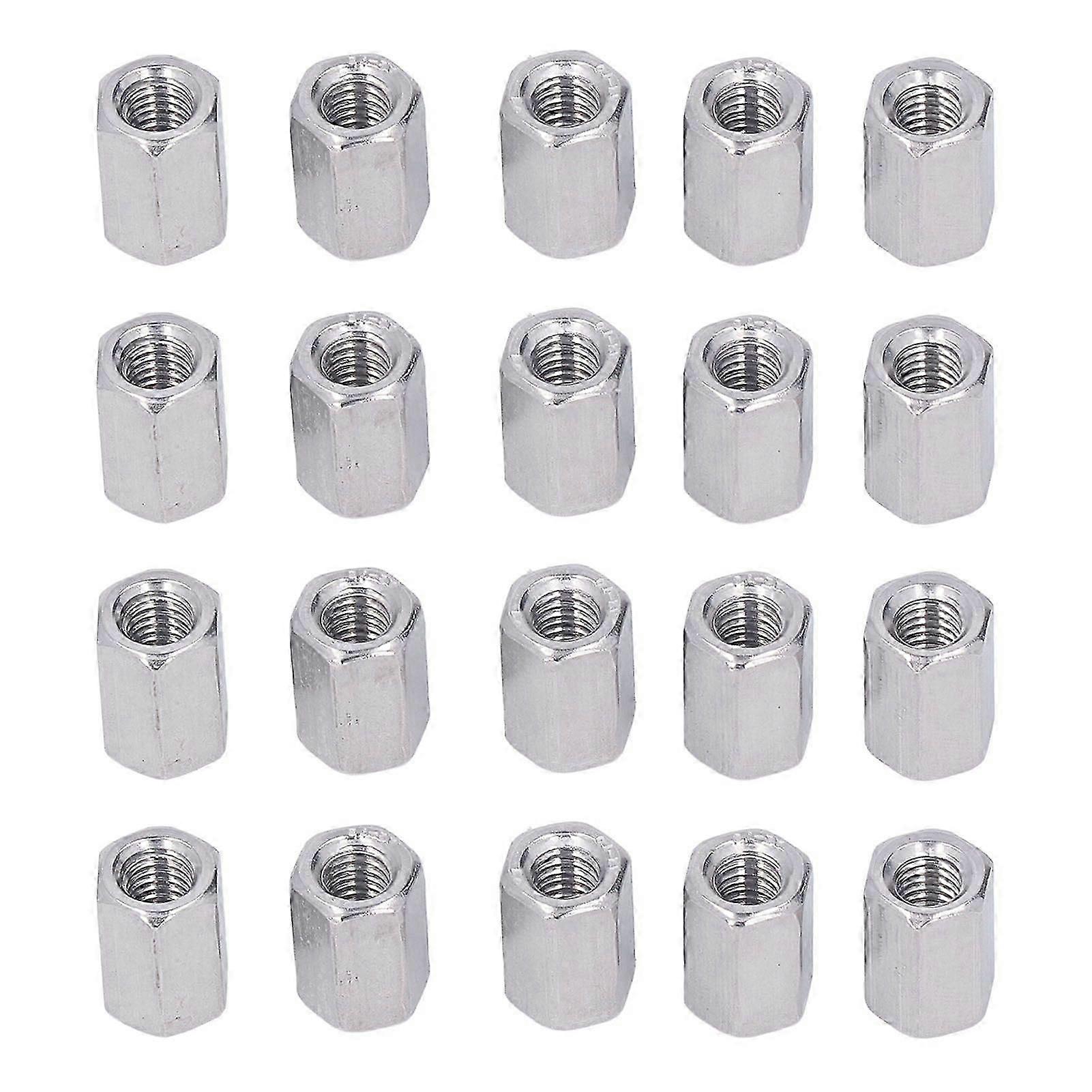 High quality  20pcsM6*1.0-10-L15mm 304 stainless steel hexagonal connection nut