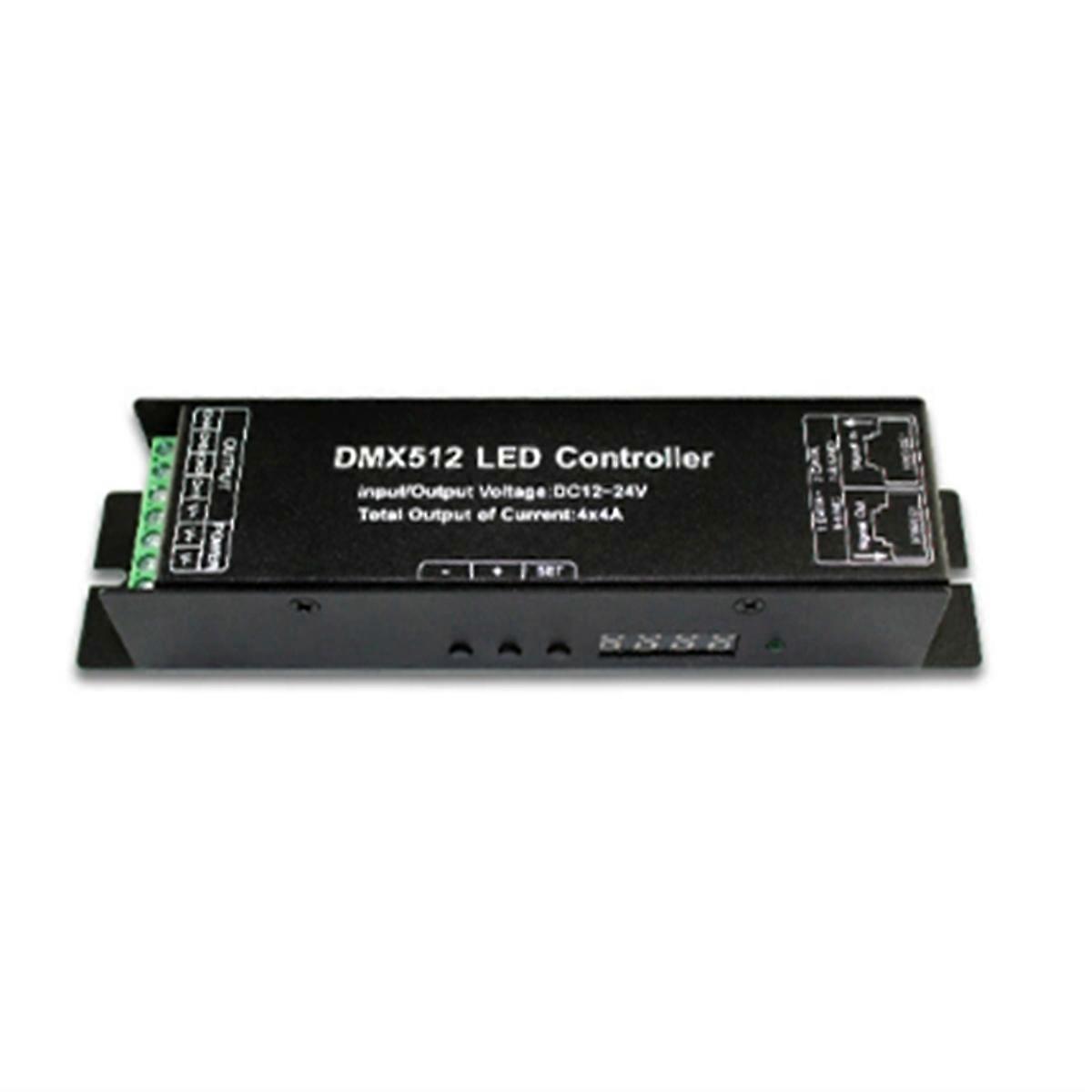 LED DMX512 4CH Digital Display Decoder Dimming Driver LED DMX512 Decoder for RGBW Strip Light DC12-