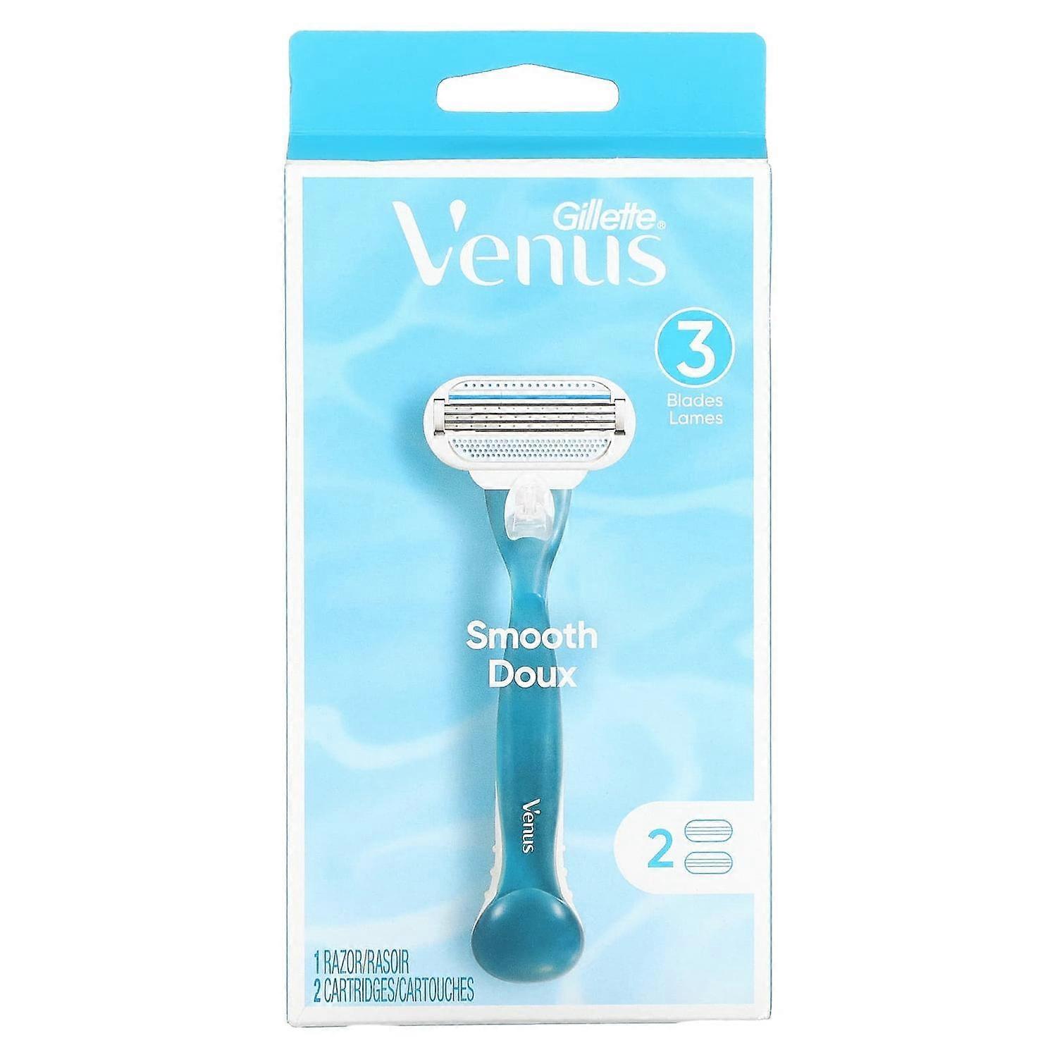 Gillette, Venus, Smooth, 1 Razor, 2 Cartridges