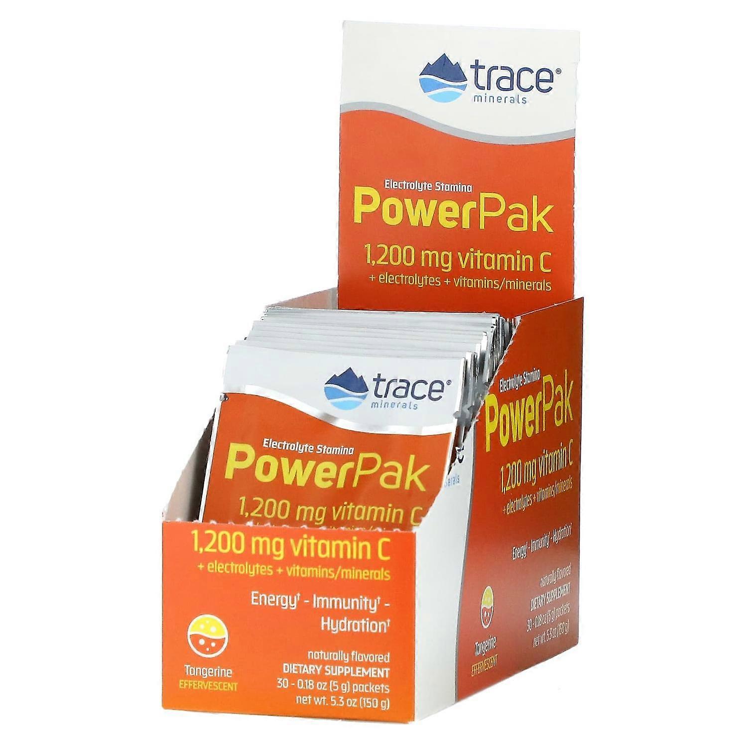 Trace Minerals ¬Æ, Electrolyte Stamina PowerPak, Tangerine, 30 Packets, 0.18 oz (5 g) Each