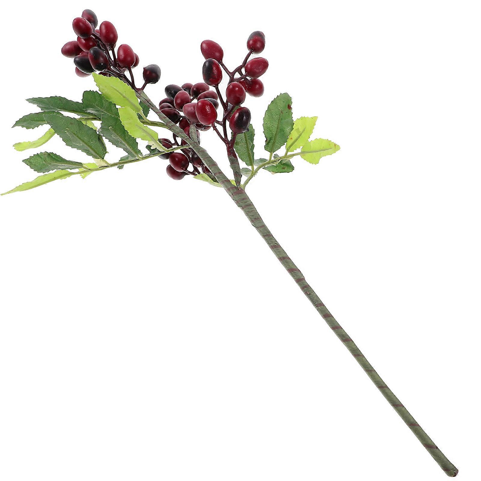 Christmas Berry Stems Artificial Berry Stem for DIY Decor 3Pcs