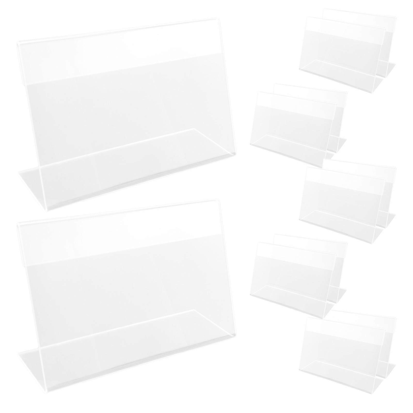 Acrylic Shelf Label Holder Transparent for Shop Use 300Pcs Pack