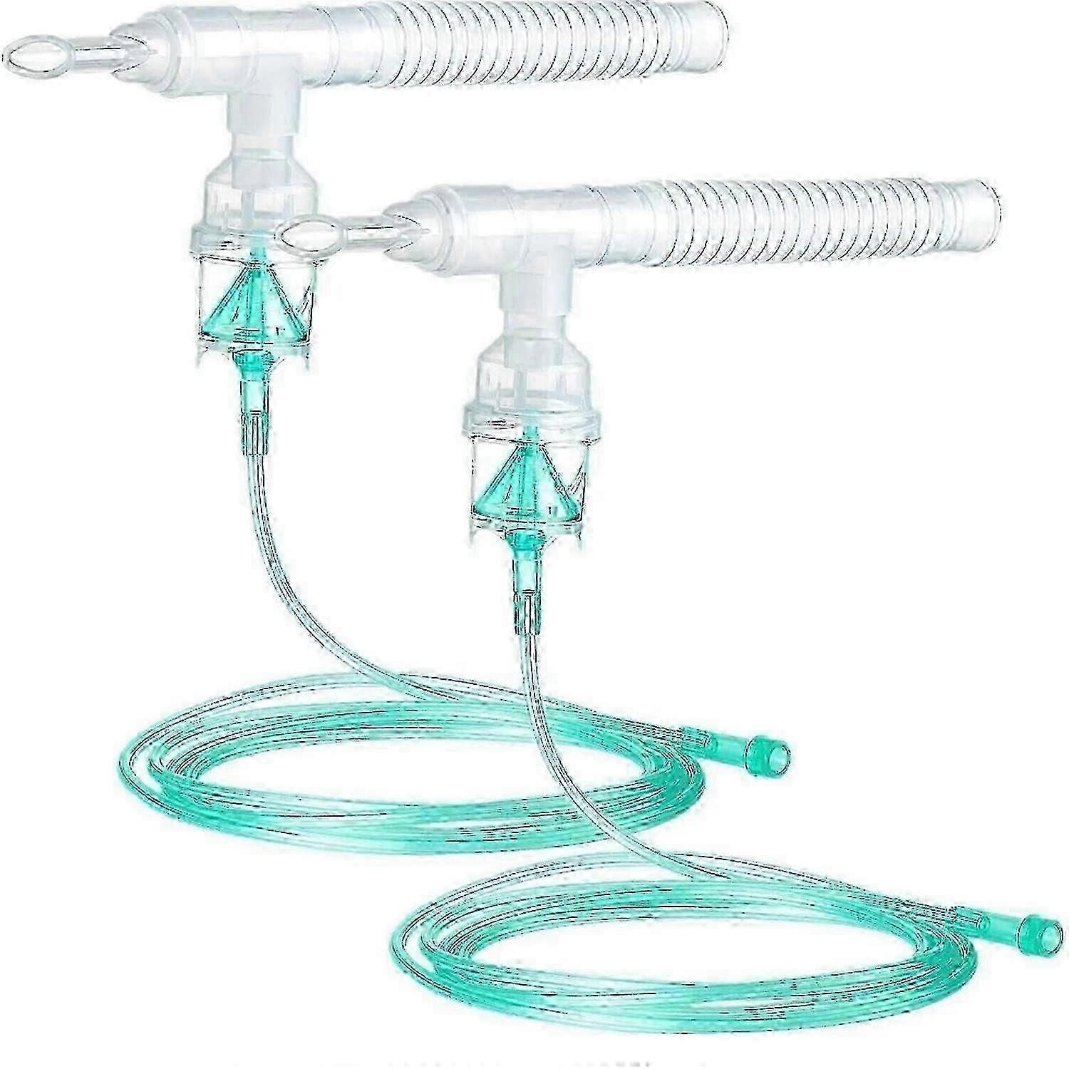 2 kpl sumuttimen suukappale, jossa on joustava letku ja taittumaton letku hengityshoitoihin