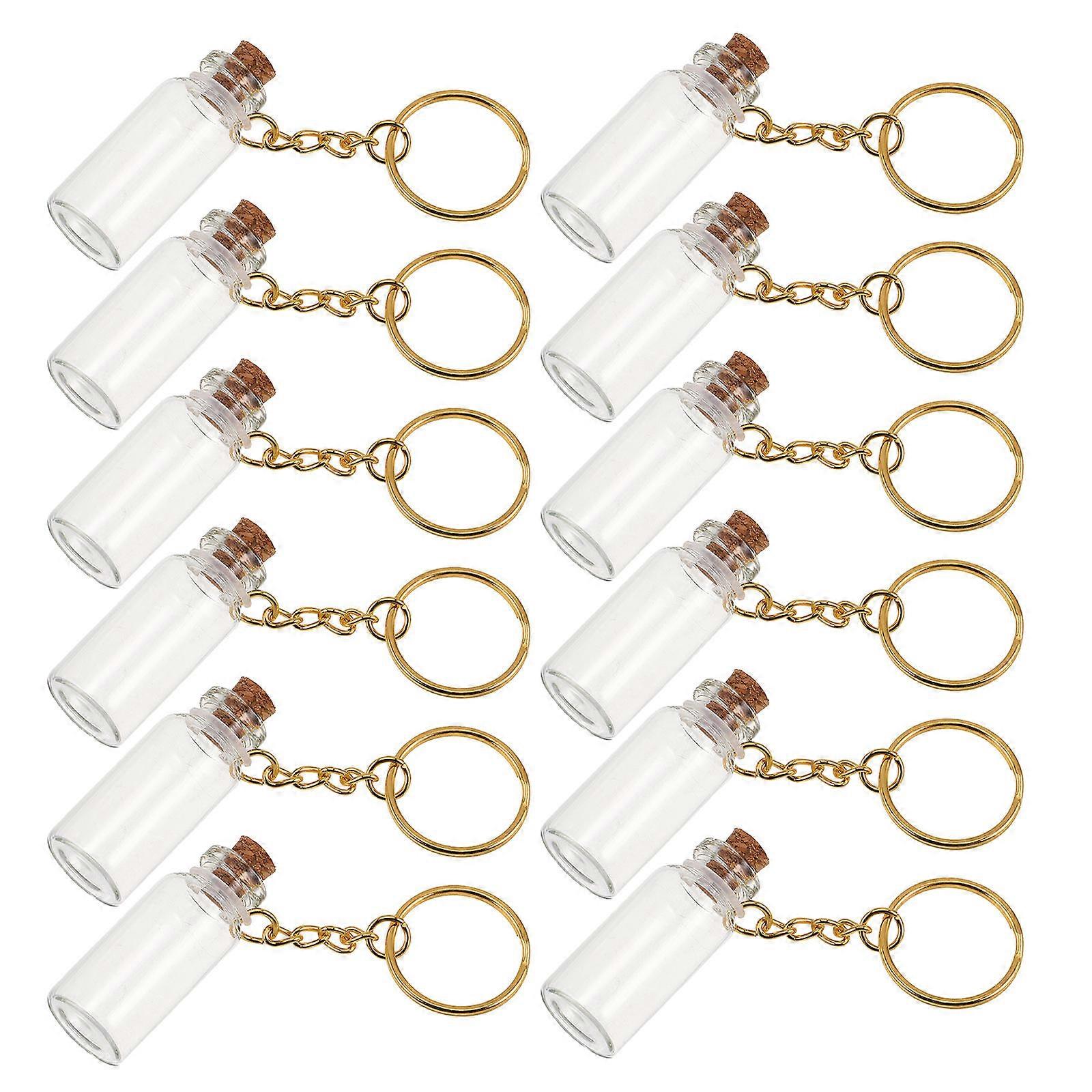 Mini Glass Bottles with Cork Stoppers for Decoration 12Pcs Transparent Vials